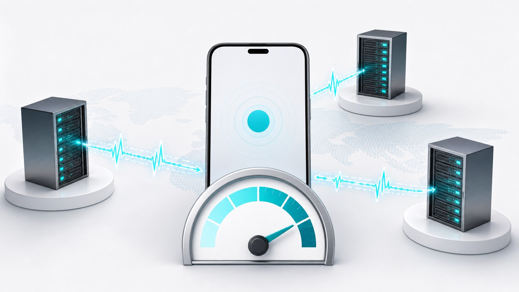Проверка задержки между телефоном и VPN-серверами