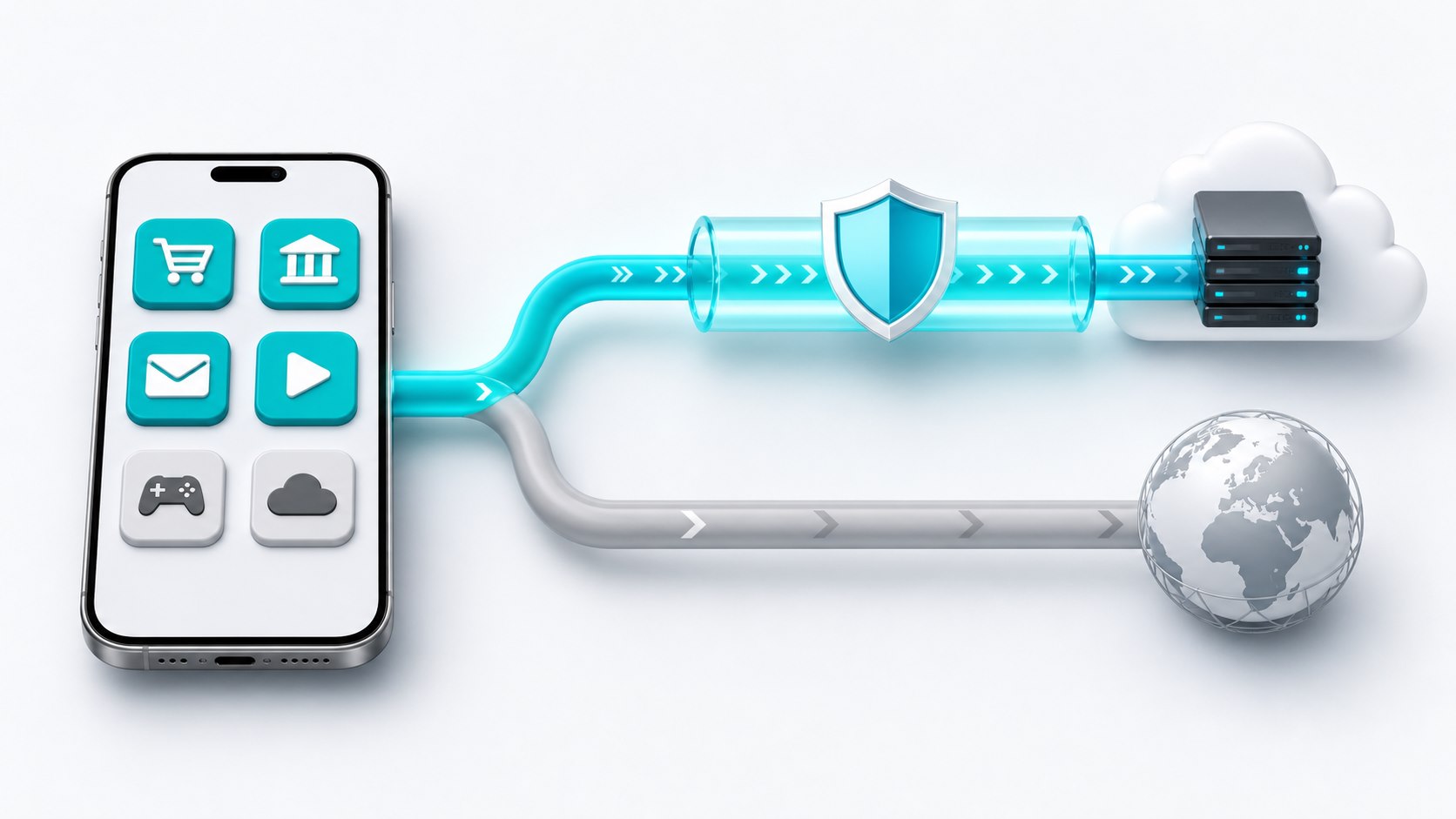 Разделение приложений между VPN и прямым соединением